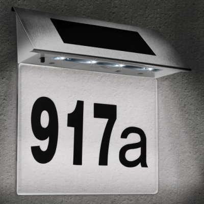 InternetovaZahrada - Solární číslo domu - transparentní – HobbyKompas.cz