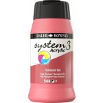 Daler Rowney System3 akrylová barva Fluorescent red 500 ml 1 ks – Zboží Dáma
