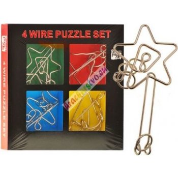 WIRE PUZZLE kovový hlavolam 4v1