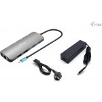 i-Tec USB-C Metal Nano 2x Display Docking Station with PD 100 W + Charger 100W C31NANOHDM2D100 – Zboží Živě