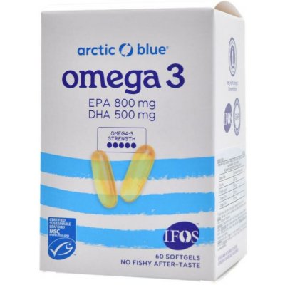 Arctic Blue Omega 3 v blistrech 60 kapslí 500 mg DHA a 800 mg EPA původ Aljaška – Hledejceny.cz
