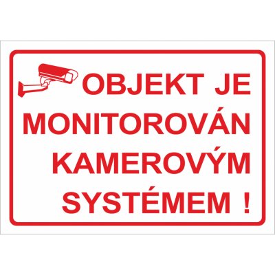 objekt monitorován kamerovým systemem – Heureka.cz