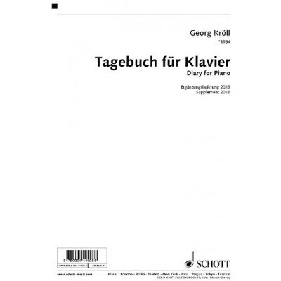 Georg Kröll Diary for Piano Supplement 2019 noty na klavír – Zbozi.Blesk.cz