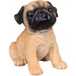NOHEL GARDEN Pes Mops sedící 14x19x20cm, polyresin – Zboží Mobilmania