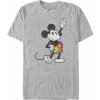 Pánské tričko s potiskem Melírované pánské tričko Disney Classics Tie Dye Mickey Stroked šedé