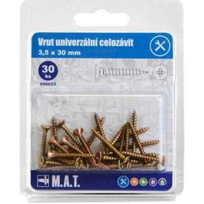 vrut un.celozávit 3,5x 30mm ZZ (30ks) – Hledejceny.cz