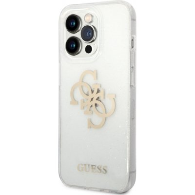 Pouzdro Guess TPU Big 4G Full Glitter iPhone 14 Pro čiré – Zboží Mobilmania