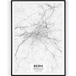 Plakát / Obraz Mapa Bern Pololesklý saténový papír A4 - 21 x 29,7 cm – Hledejceny.cz