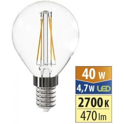 McLED LED žárovka E14 4,7W 40W teplá bílá 2700K