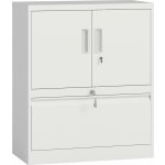 Homcom Uzamykatelná víceúčelová kancelářská skříň bílá – Zboží Dáma