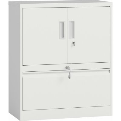 Homcom Uzamykatelná víceúčelová kancelářská skříň bílá – Zboží Dáma