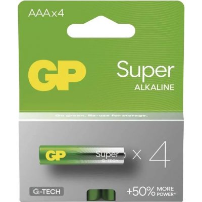 GP Super Alkaline AAA 4ks 03024AETA-B4 – Zboží Mobilmania