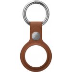 AirTag klíčenka AlzaGuard Genuine Leather Keychain pro Airtag sedlově hnědá (AGD-AKL003C) – Zboží Mobilmania