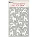 Anděl Samolepky bílé s glitry 25 x 14 cm jeleni 10364 – Hledejceny.cz