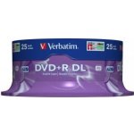 Verbatim DVD+R DL 8,5GB 8x, AZO, spindle, 25ks (43757) – Sleviste.cz