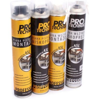 PRO-TECHNIK PPP75 Pistolová montážní pěna 750 ml 12 ks – Zbozi.Blesk.cz