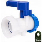 BRADAS Ventil pro kontejner na vodu IBC, vnitřní závit S60x6, vnější závit s odtokem S60x6 – HobbyKompas.cz
