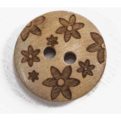 Knoflík Drops 628 - Květiny 15 mm – Zboží Dáma