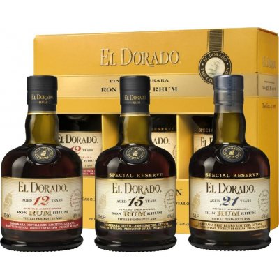 El Dorado Demerara Distillers 12y 15y 21y 3 x 0,35 l (set)