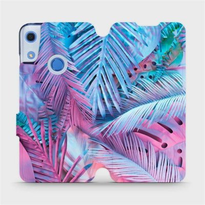 Mobiwear flip pouzdro Huawei Y6S / Honor 8A MG10S Fialové a modré listy – Hledejceny.cz