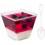 Plastový kelímek na dezerty a monoporce Charme 120 ml, transparentní tyrkys – | ALCAS, 257 7 – Zboží Dáma