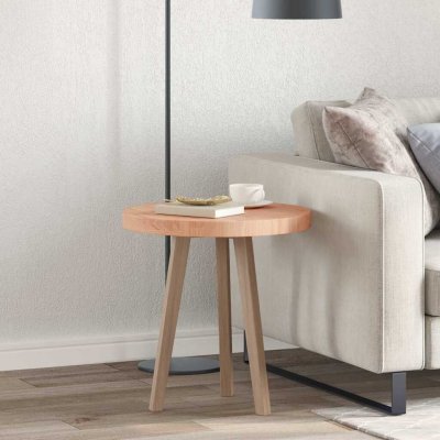Omaxi 788702 Deska stolu Světle hnědá 50 x 4 cm (kruh) Pevné dubové dřevo – Zboží Dáma