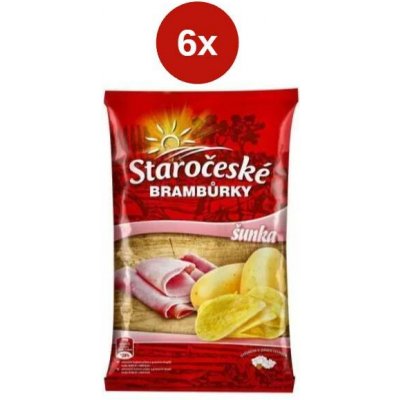 Staročeské brambůrky šunka 6x 80 g – Zboží Dáma