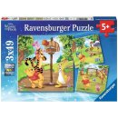 RAVENSBURGER Medvídek Pú 3x49 dílků