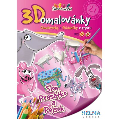 3D omalovánky Slon prasátko pes A4 138467 – Hledejceny.cz