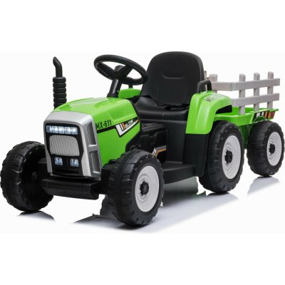 Mamido elektrický traktor s vlečkou Blow zelená
