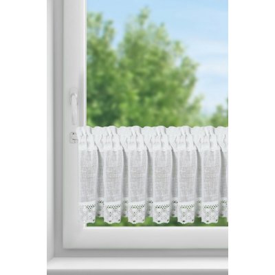 EUROFIRANY KRÁTKÁ ZÁCLONA NA PÁSCE FOX 30X150 CM BÍLÁ – Hledejceny.cz