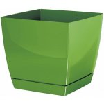 Prosperplast Květináč COUBI SQUARE P s miskou bílý 24 cm – Sleviste.cz