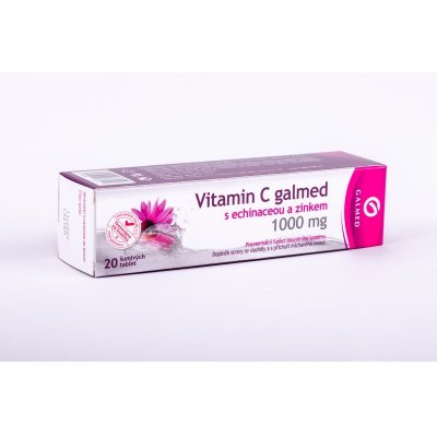 Galmed Vitamin C 1000 mg s echinaceou 20 šumivých tablet – Hledejceny.cz