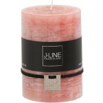 Lososová oválná svíčka M - 7*7*10 cm - 42 hod. - J-Line by Jolipa – Hledejceny.cz
