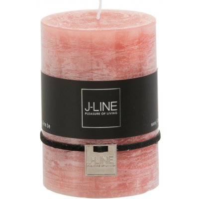 Lososová oválná svíčka M - 7*7*10 cm - 42 hod. - J-Line by Jolipa – Hledejceny.cz