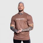 Iron Aesthetics Infinity pánské fitness tričko hnědá – Zbozi.Blesk.cz