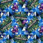 Teplákovina digital - Minecraft - Zelenomodrá – Zboží Mobilmania