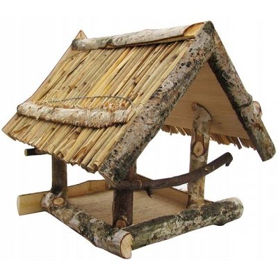 Brapta Krmítko pro ptáky nástěnné 30 x 18 x 16 cm dřevěné přírodní – Zboží Dáma