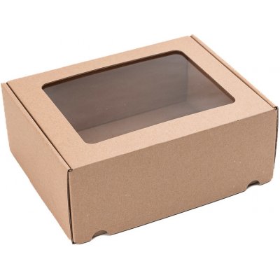 Eobaly.cz Dárková krabice s průhledným víkem 250x200x100 - 25 ks – Zboží Dáma