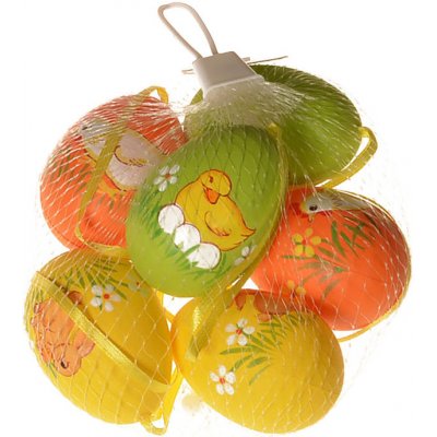 Vejce závěsná x 6 ks, vhodná i do exteriéru, výška 6 cm, síťka 381231 – Sleviste.cz