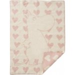 Klippan Švédsko Vlněná dětská deka Moomin Heart taupe Béžová – Sleviste.cz