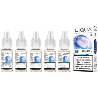Liqua Nic Shot Booster PG50/VG50 5 x 10 ml 15 mg – Zboží Mobilmania