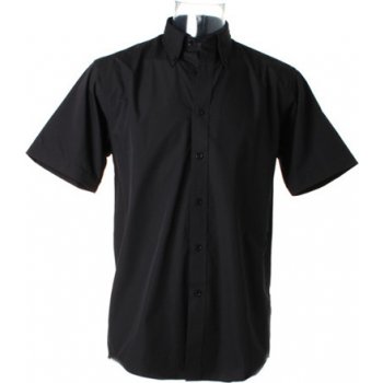 Kustom Kit pánská popelínová pracovní košile s krátkým rukávem černá