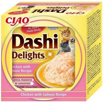 Inaba Churu Cat Dashi Delights kuře s lososem 70 g – Hledejceny.cz