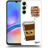 Pouzdro a kryt na mobilní telefon Samsung Picasee silikonové Samsung Galaxy A05s Cute coffee čiré