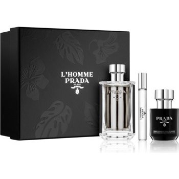 Prada L´Homme EDT 100 ml + sprchový krém 100 ml + EDT 10 ml dárková sada