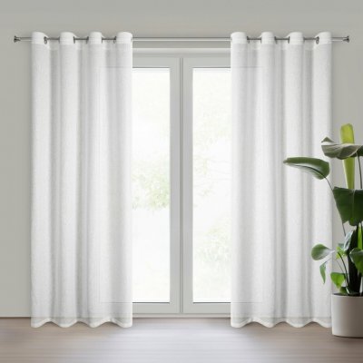 EUROFIRANY ZÁVĚS NA KROUŽCÍCH ESSI 140X250 CM BÍLÁ – Hledejceny.cz