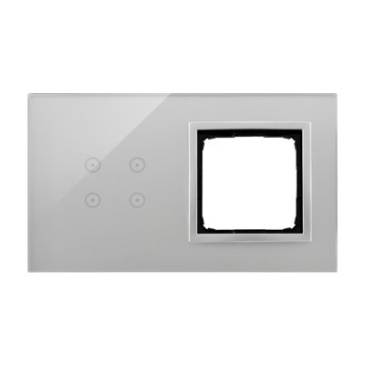 Simon DSTR240/71 Dotykové panely 2 moduly 4 dotyková pole otvor pro příslušenství Simon 54 bouřková/stříbro – Hledejceny.cz
