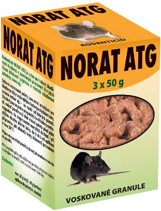 Rodenticid Pelgar Norat ATG 3x50 g