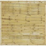 Dřevěný plot Solid lamelový 180 x 180 cm přírodní impregnovaný – Zboží Mobilmania